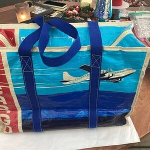 Blue Q carry on airplane bag.
